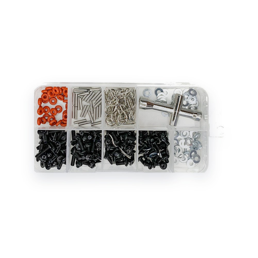Racers Edge Screw and Parts Box Set, 161 Pieces, with Cross Wrench