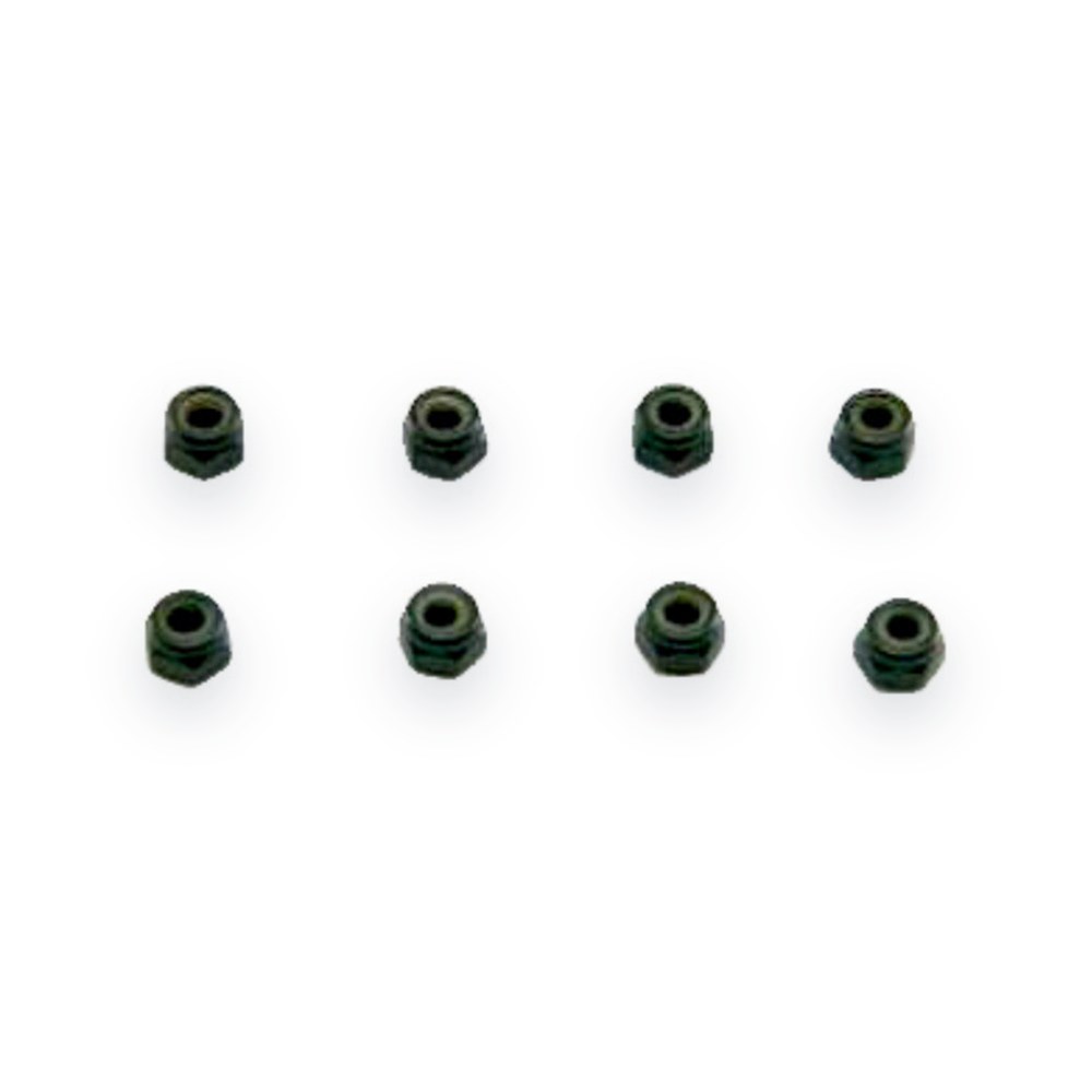 Redcat Nylon Insert Lock Nuts, Steel, 4mm, 8 Pieces