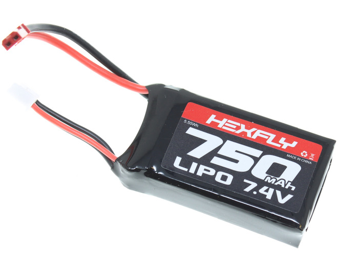 2 Cell 7.4v 750mah LiPo Battery W/ Jst Connector (1pc)