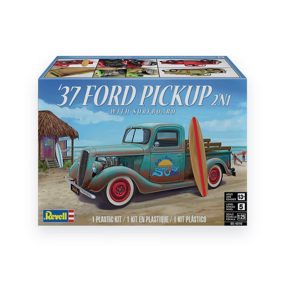 Revell 1/25 37 F0rd Pickup, 2n1, with Surfboard
