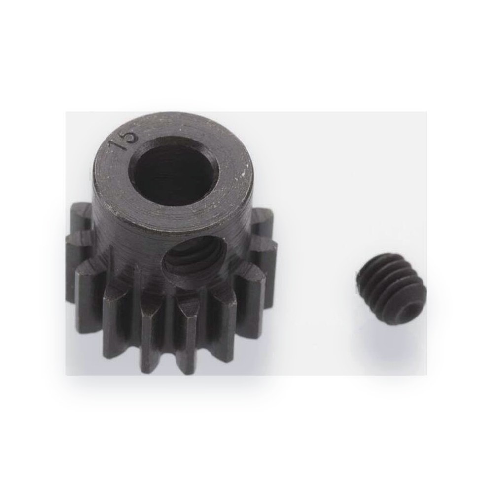 Robinson Racing Products Pinion, Extra Hard Blackened Steel, 32p, 5mm, 15 Tooth