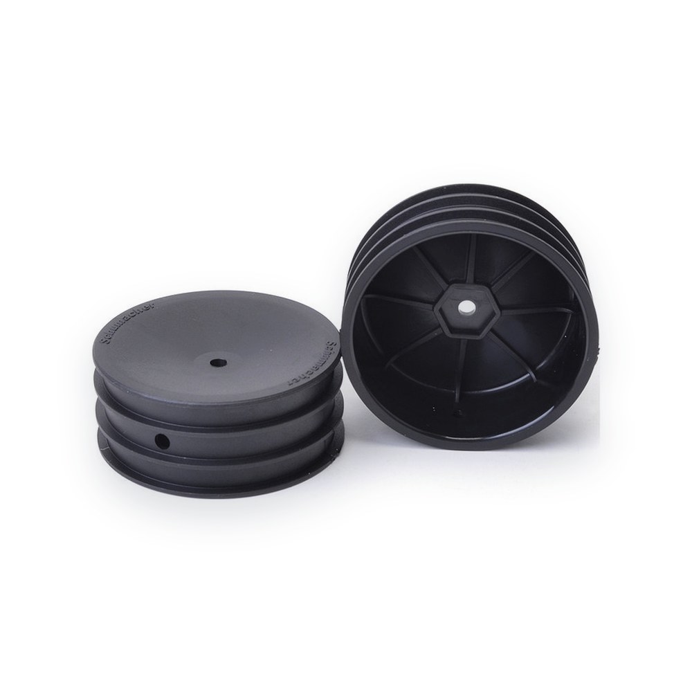 Schumacher 2WD Front Hex Wheels, Black, pr