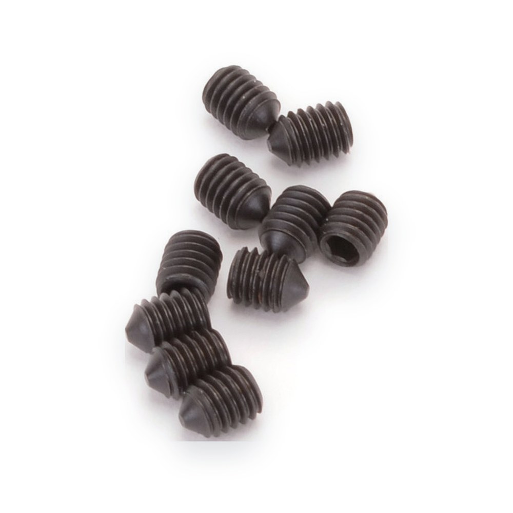 Schumacher Speed Pack M3x4 Cone Point Grub Screws, 10 pieces