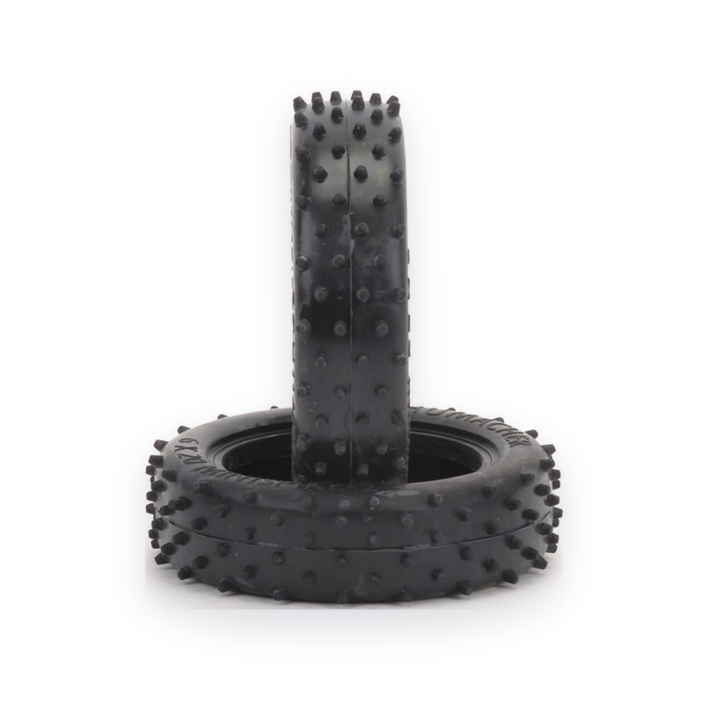 Schumacher Mini Spike 2 Standard Tyres, Yellow, Slim, Pair