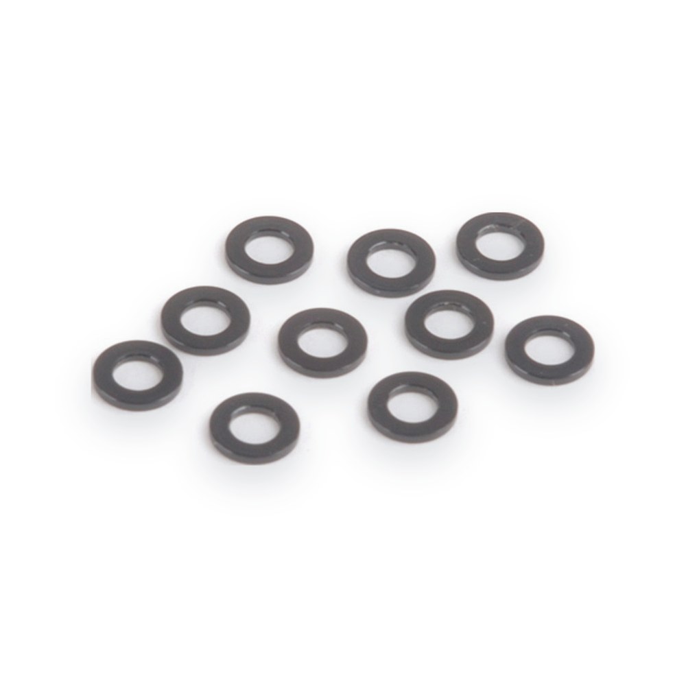 Schumacher M3 Black Aluminum Washers, 0.75mm (10)