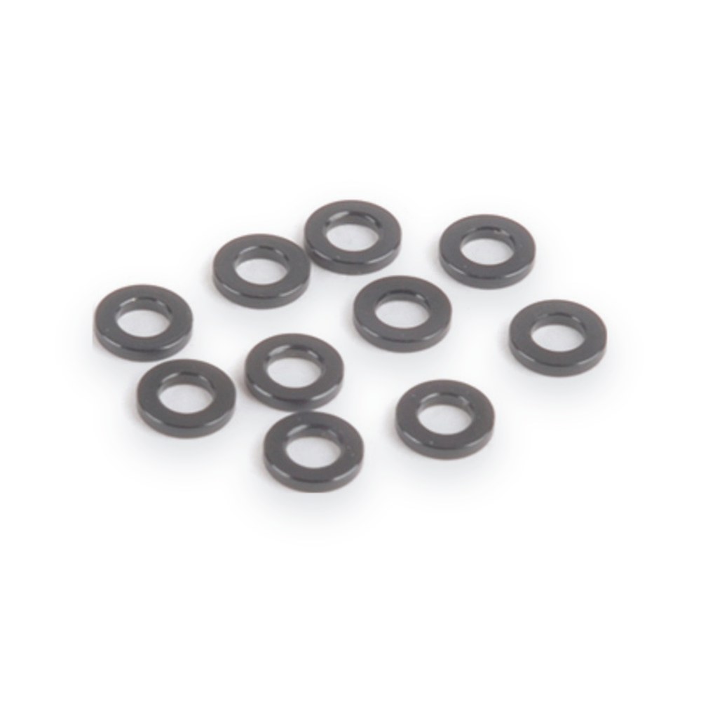 Schumacher M3 Black Aluminum Washers, 1.00mm (10)
