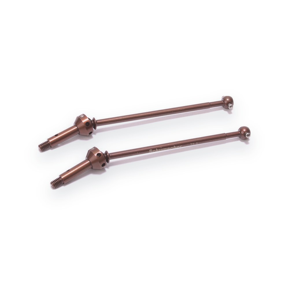 Schumacher L1r CVD Front Driveshaft, 75.3mm, Pair