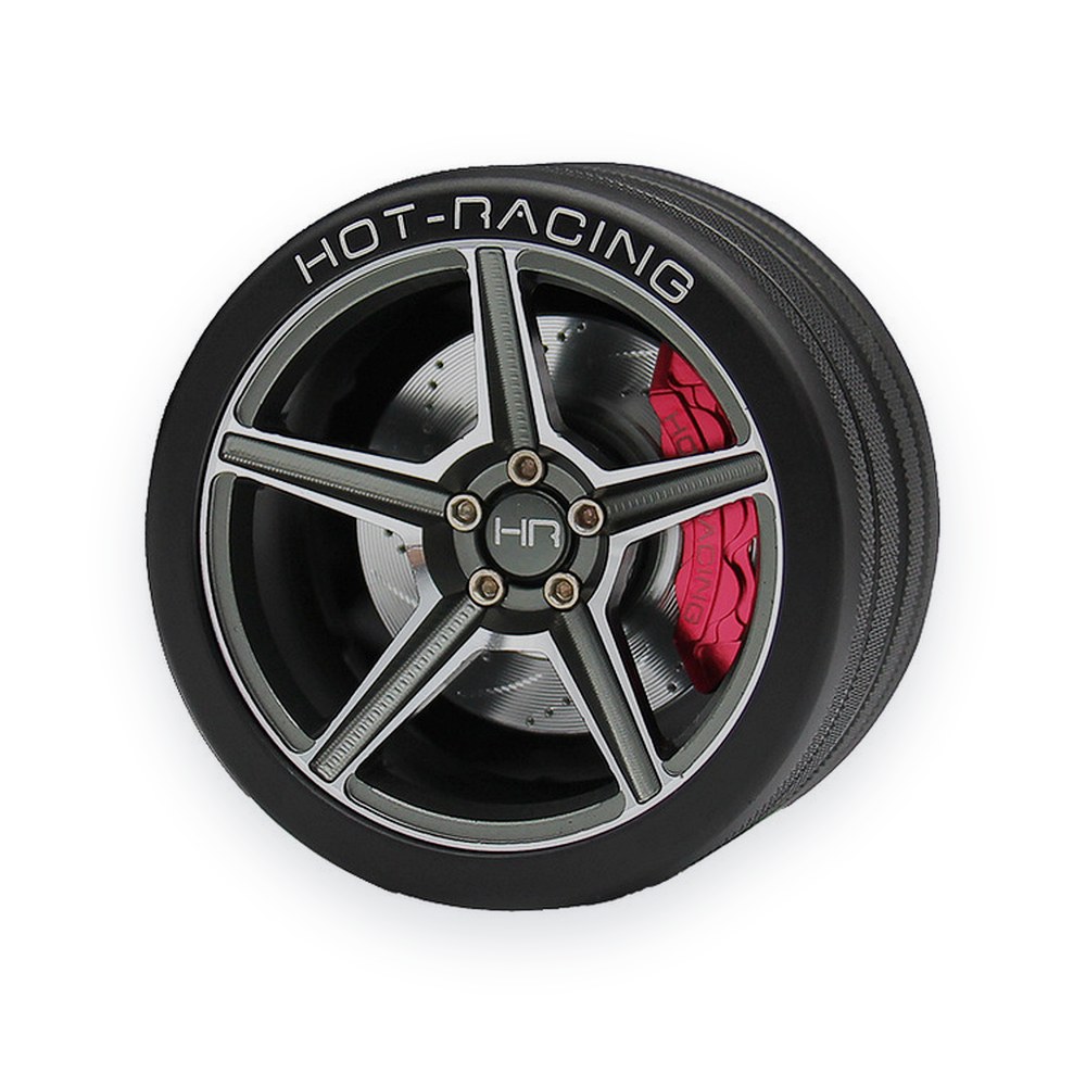 Hot Racing NB4 Steering Wheel, Gunmetal 5 Spoke, 6061