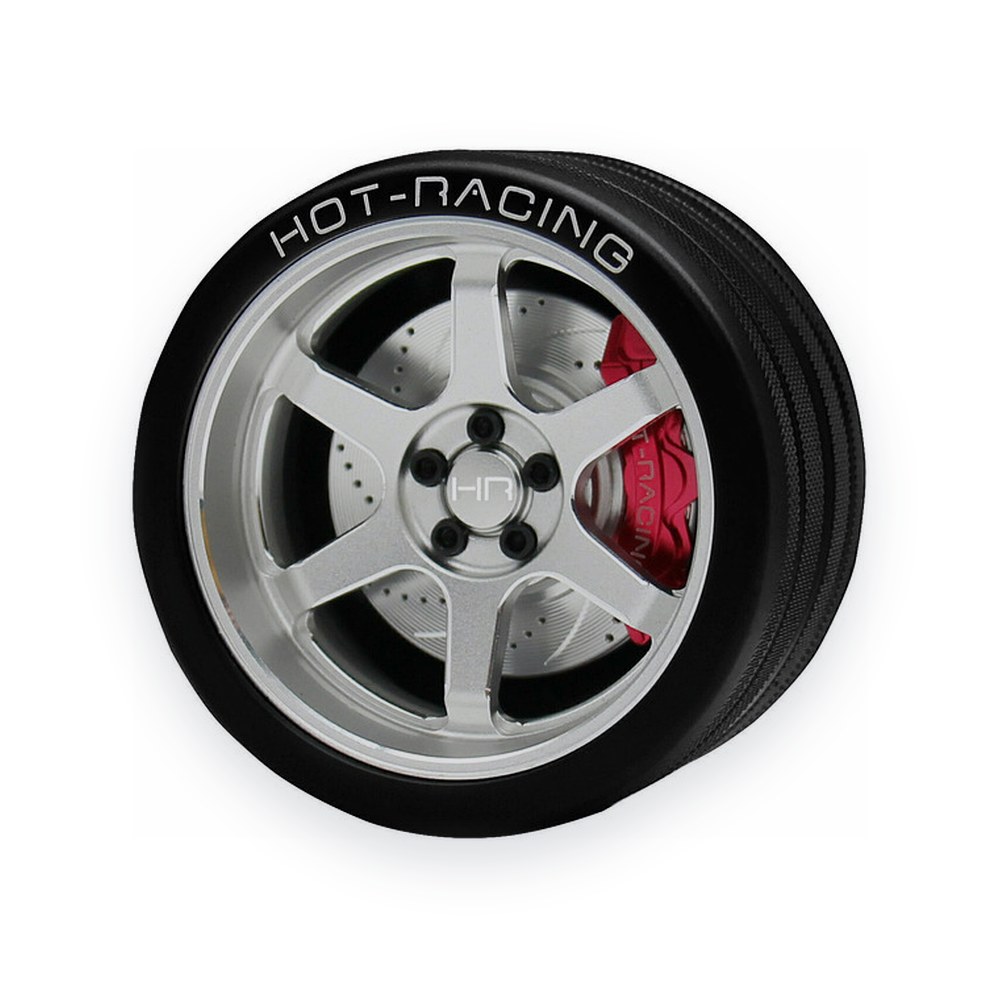 Hot Racing NB4 Steering Wheel, Silver TE37, 6061
