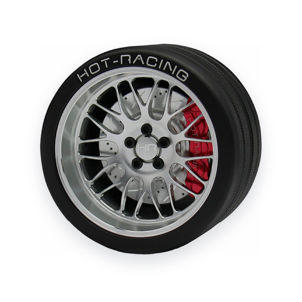 Hot Racing NB4 Steering Wheel, Silver 10-Y BBS, 6061