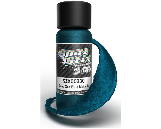 Deep Sea Blue Metallic Airbrush Ready Paint, 2oz Bottle