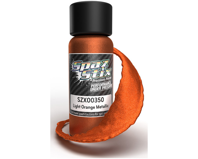 Light Orange Metallic Airbrush Ready Paint, 2oz Bottle