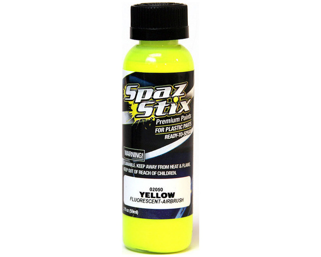 Yellow Fluorescent Airbrush Ready Paint 2oz Bottle
