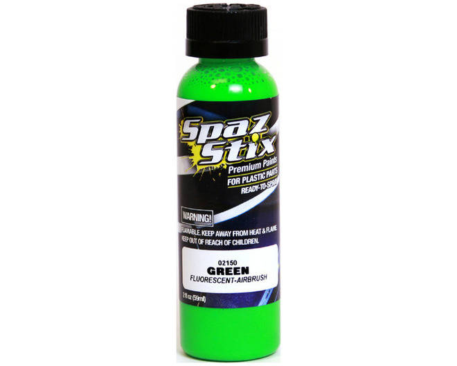 Green Fluorescent Airbrush Ready Paint 2oz Bottle