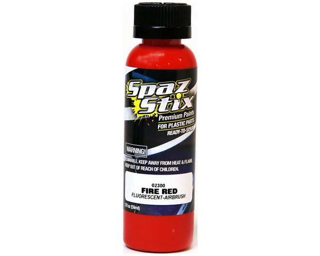 Fire Red Fluorescent Airbrush Ready Paint 2oz Bottle
