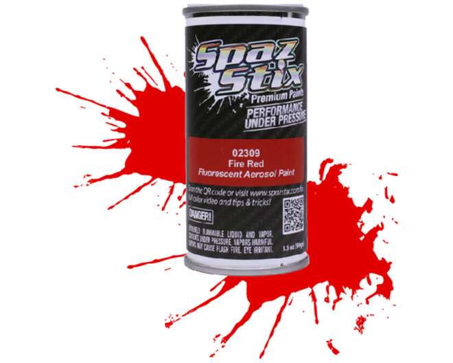 Fire Red Fluorescent Aerosol Paint 3.5oz Can