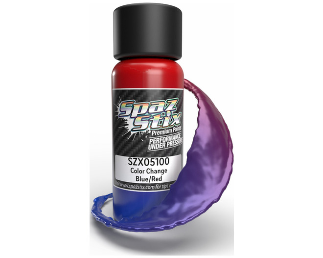 Color Change Airbrush Paint, Blue/Red, 2oz Bottle