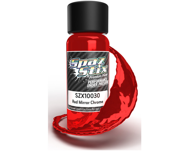 Red Mirror Chrome Airbrush Ready Paint 2oz Bottle