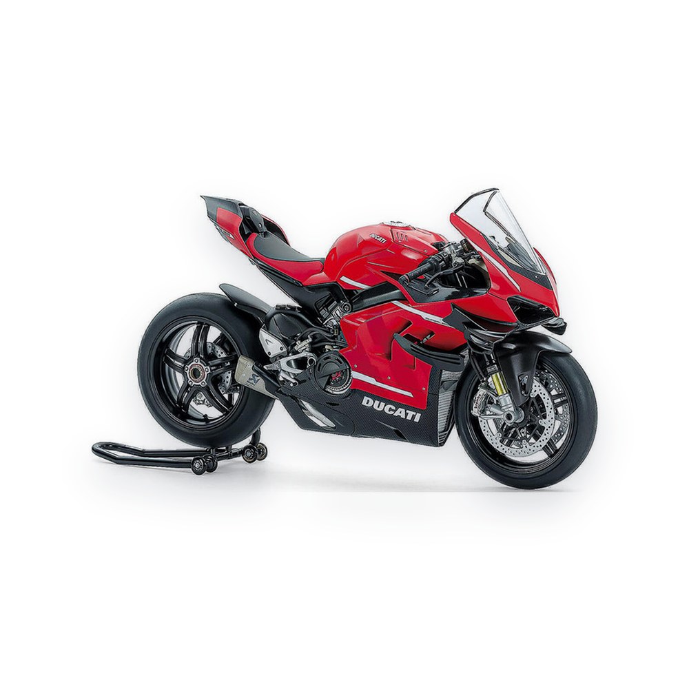 Tamiya 1/12 Ducati Superleggera V4 Motorcycle Model Kit with Racing Parts