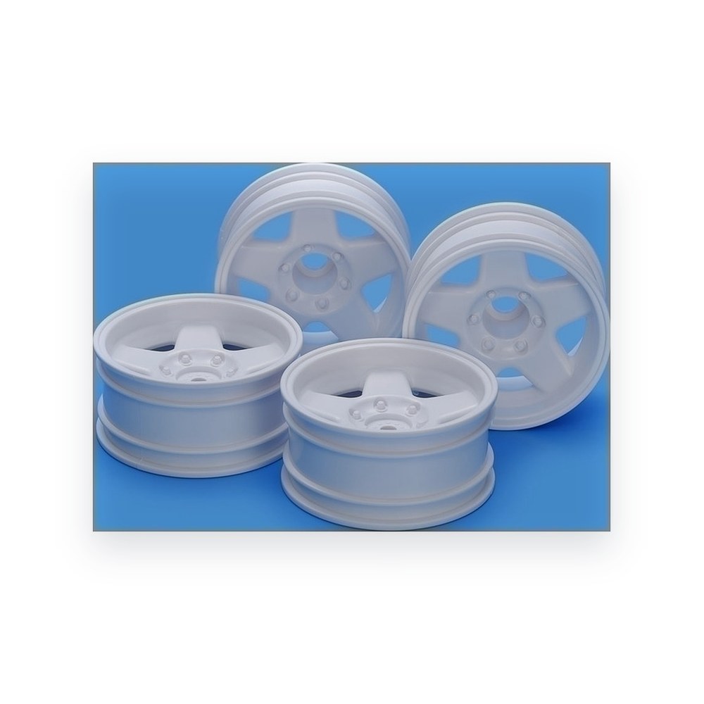 Tamiya The Hornet One-Piece Large-Diameter Wheels, Front and Rear