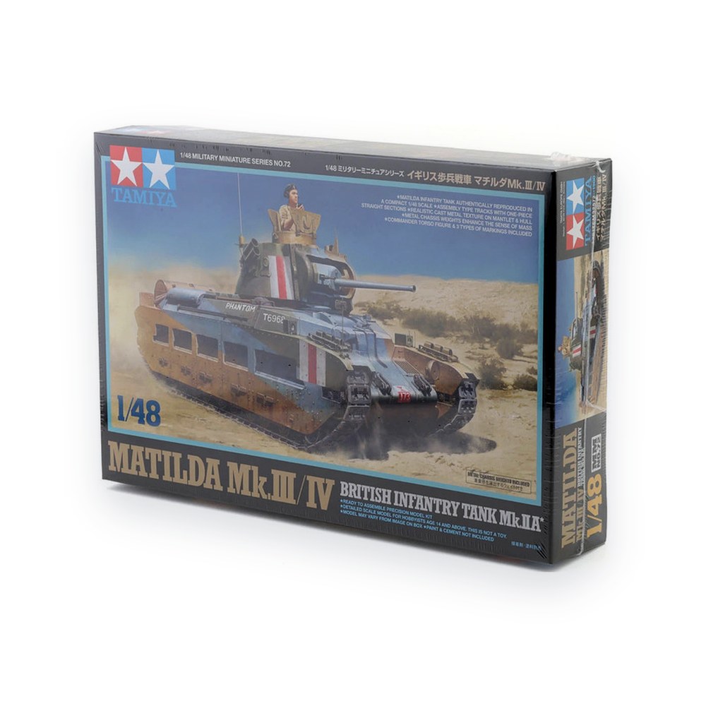 Tamiya 1/48 British Matilda Mk.III/IV Infantry Tank, Plastic Model Kit