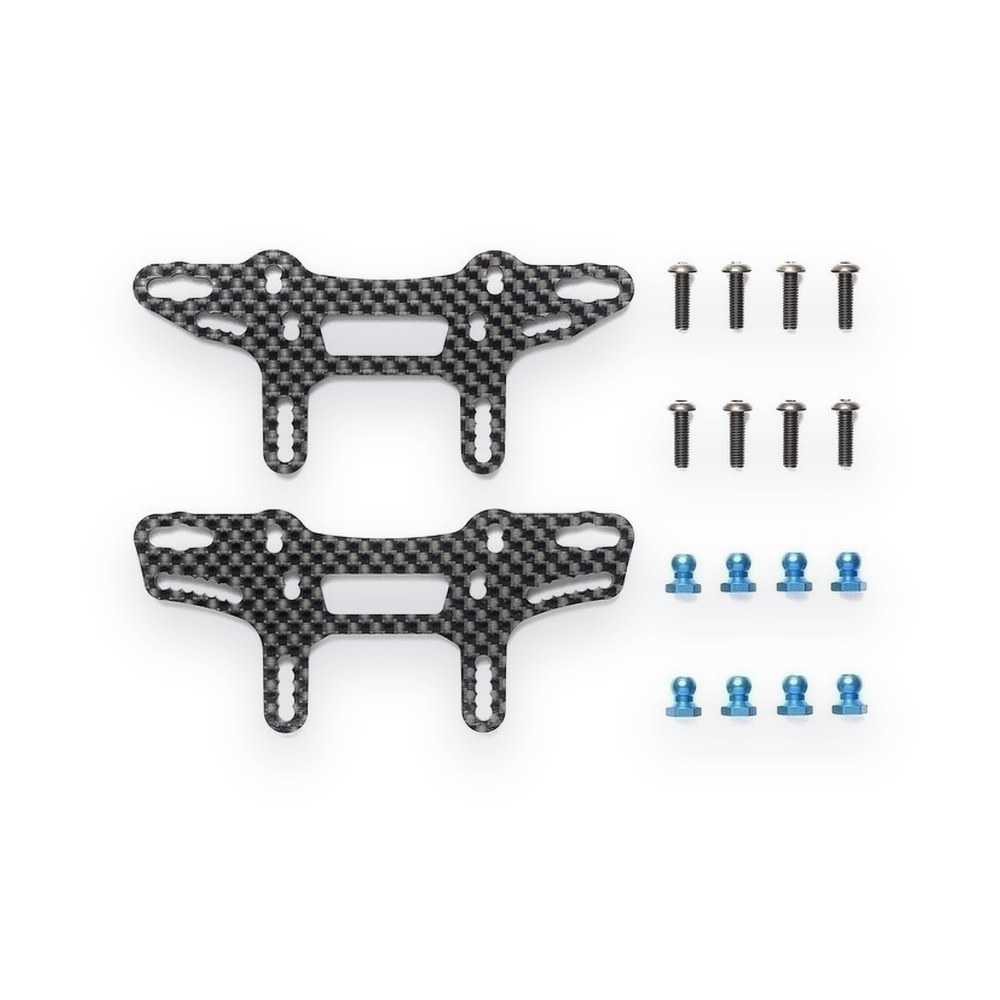 Tamiya XM-01 Carbon Damper Stays, Front and Rear