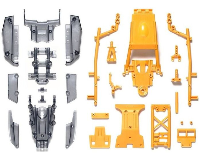 RC Body Set Dt-04 Clear Smoke / Camel Yellow