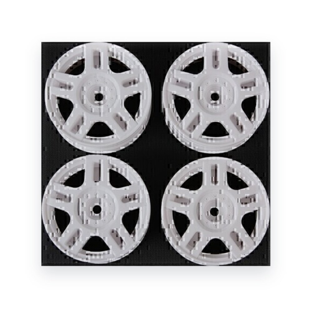 Tamiya RC Split 5-Spoke Wheels, White, 26mm Width, +2 Offset, 4 Pieces