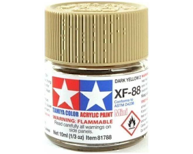 Acrylic Mini Xf-88 Dark Yellow 2 10ml Bottle