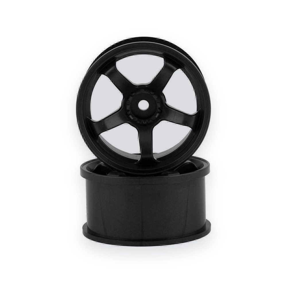 Topline M5 Spoke Drift Wheels, Black (2), 8mm Offset, w/12mm Hex