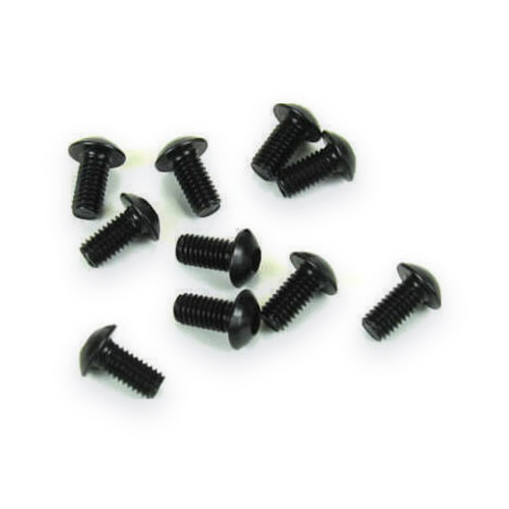 Tekno RC M3x6mm Button Head Screws, Black, 10 Pieces