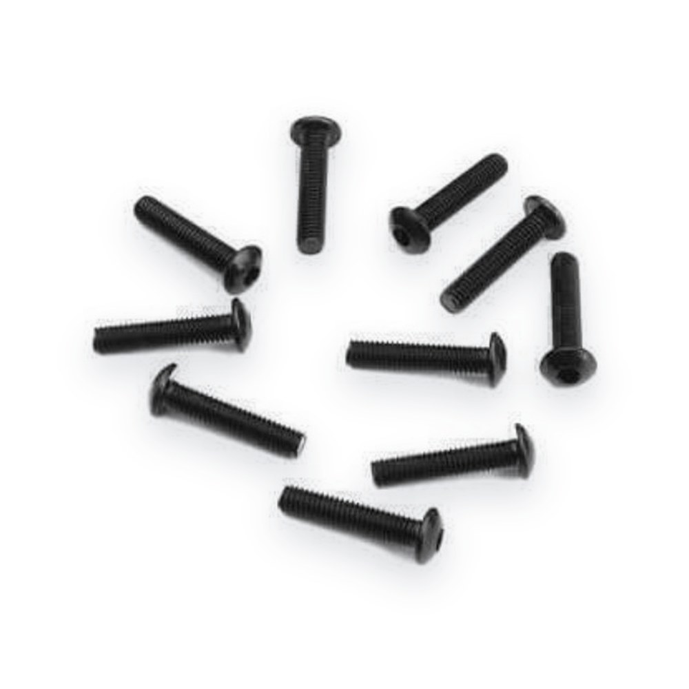 Tekno RC M3x14mm Button Head Screws, Black, 10 Pieces