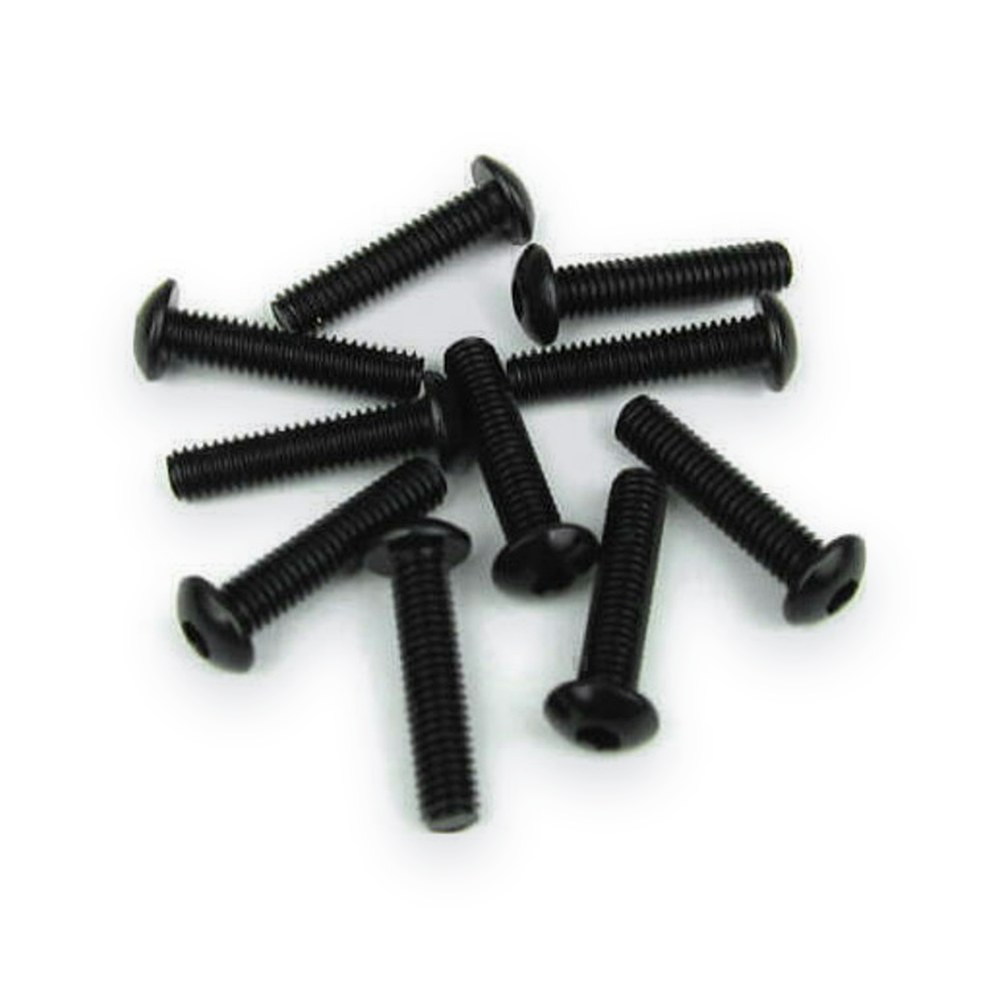 Tekno RC M4x18mm Button Head Screws, Black, 10 Pieces