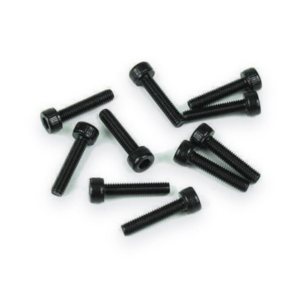 Tekno RC M3x18mm Cap Head Screws, Black, 10 Pieces