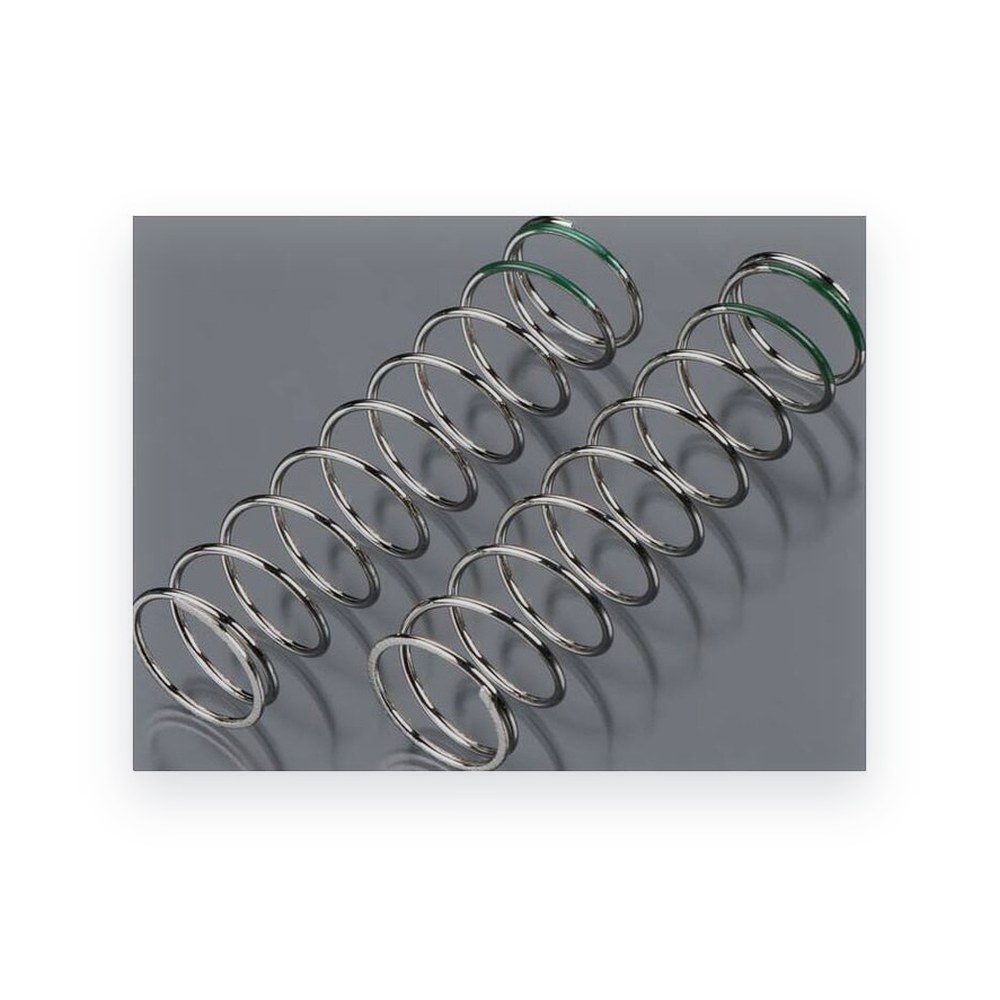 Tekno RC Shock Spring Set, 1.6x10.0T, 90mm, Green, 4.20 lb/in