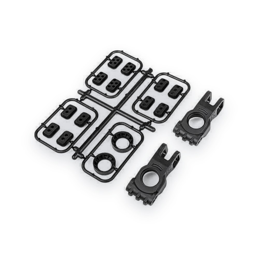 Tekno RC EB Rear Hubs and Bearing Spacers, Left and Right, +/-2mm Adjustable Roll Center
