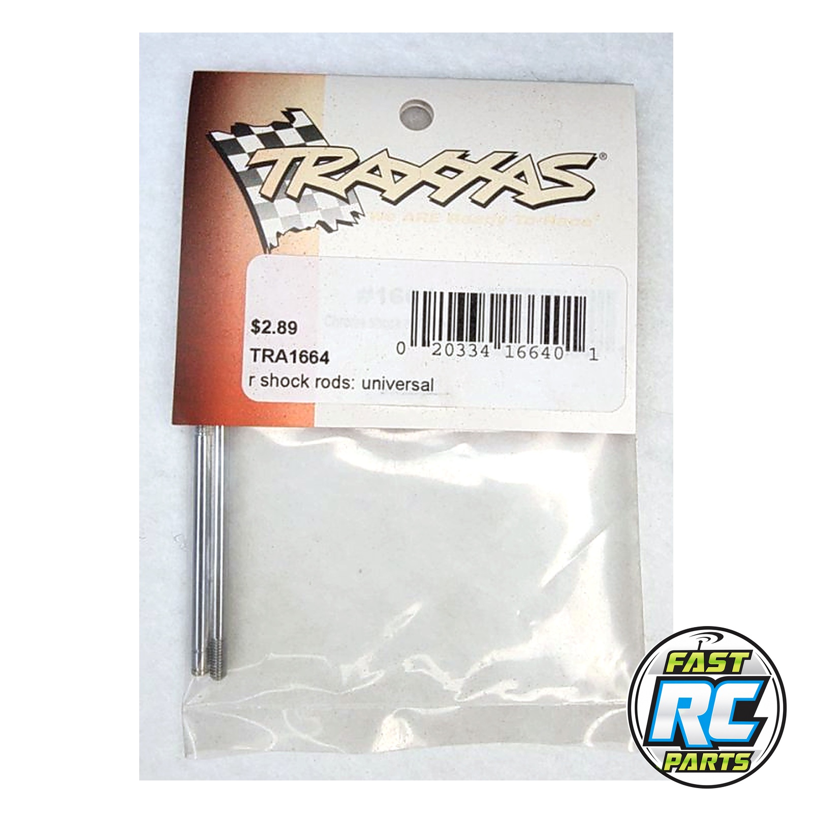Shock shafts, steel, chrome finish (long) (2)