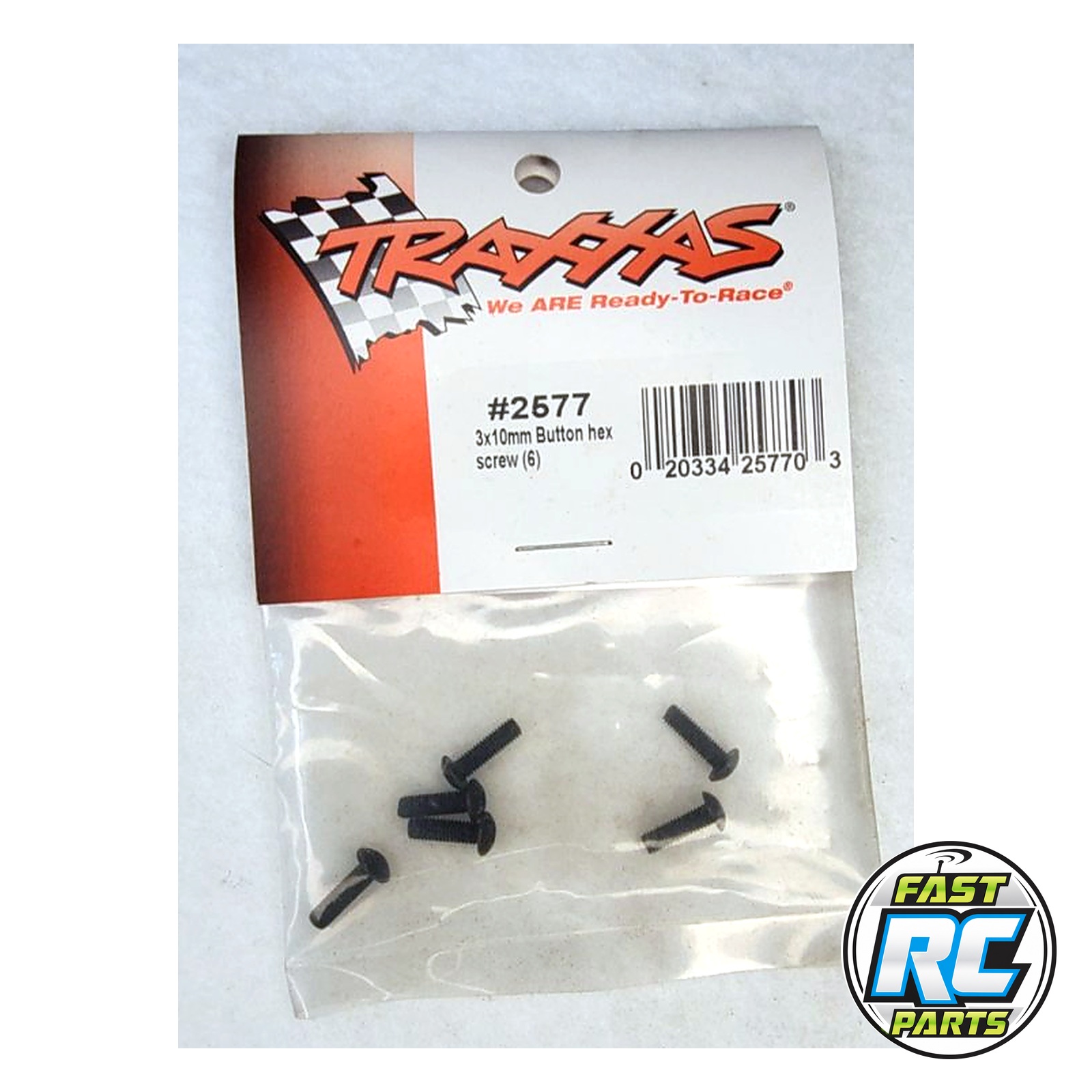 Screws, 3x10mm button-head machine (hex drive) (6)