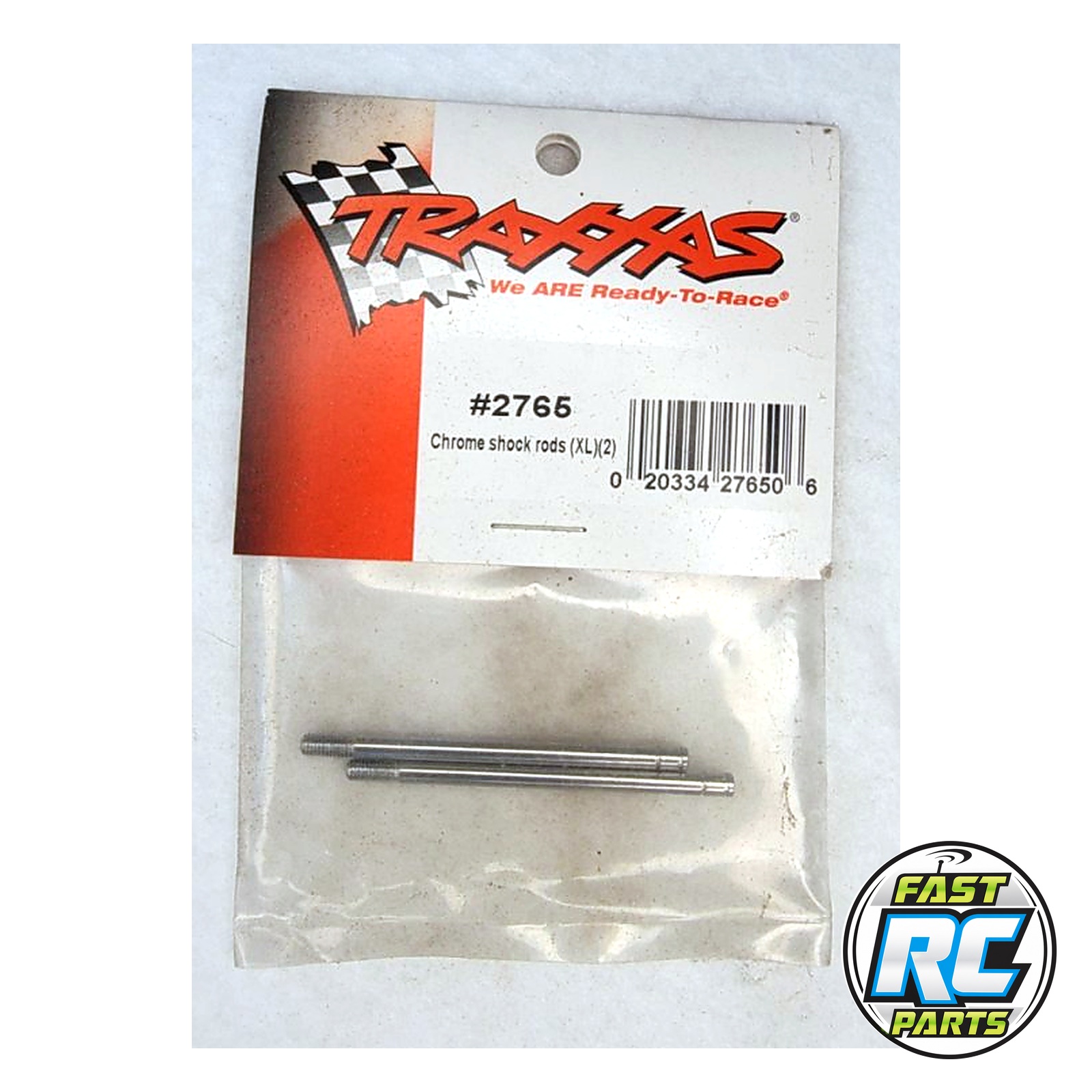 Shock shafts, steel, chrome finish (X-long) (2)