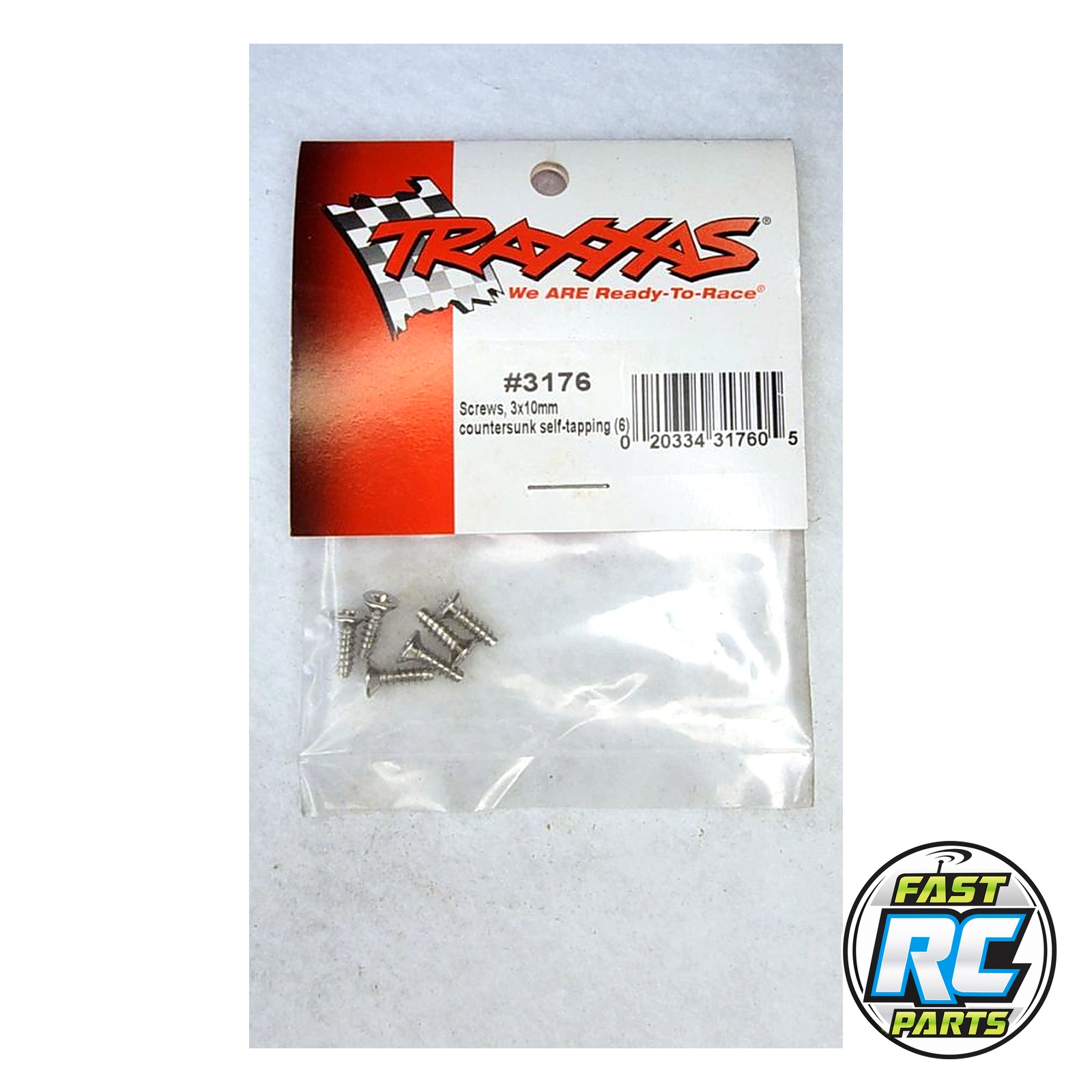 Traxxas Screws, 3x10mm Countersunk Self-Tapping (6)