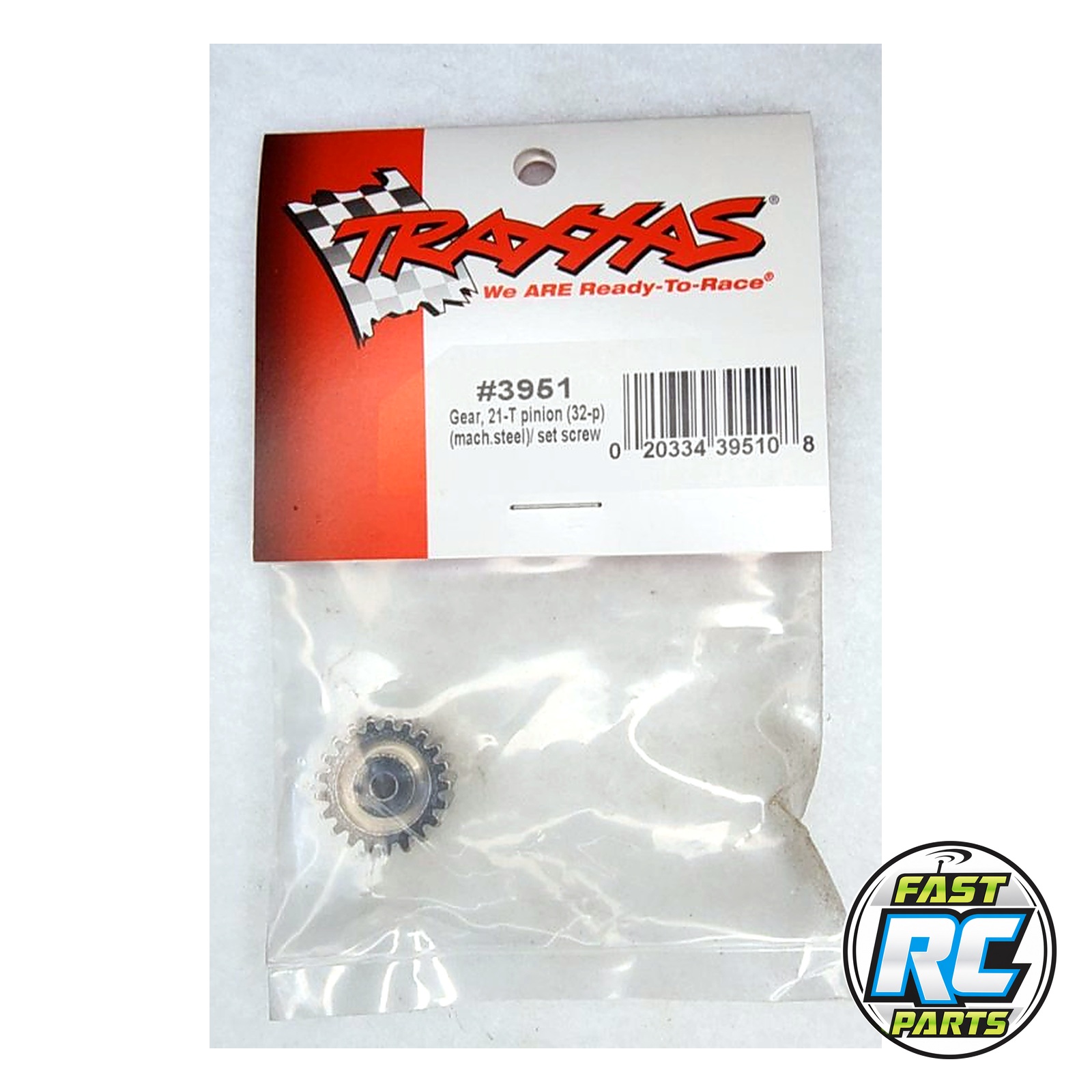Traxxas Gear, 21-T Pinion (32-p), Machined Steel, with Set Screw