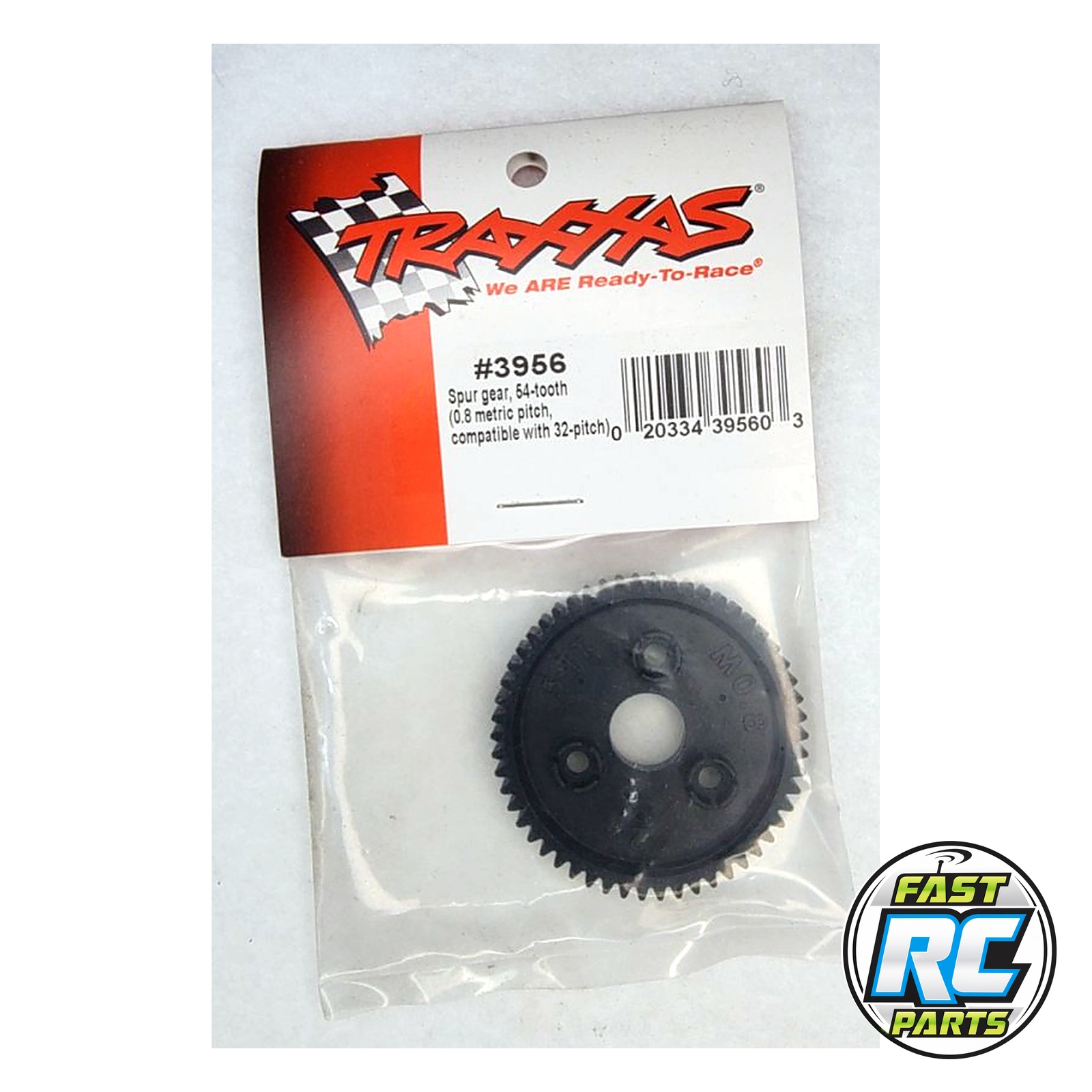Spur gear, 54-tooth (0.8 metric pitch, compatible with 32-pitch)