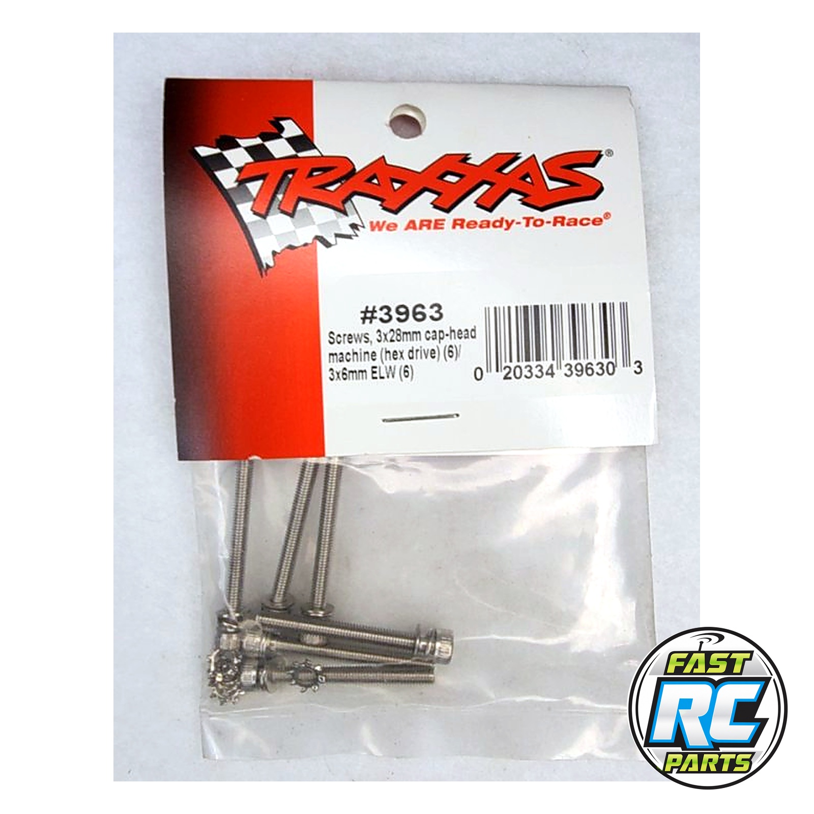 Screws, 3x28mm cap-head machine (hex drive) (6)/ 3x6mm ELW (6)