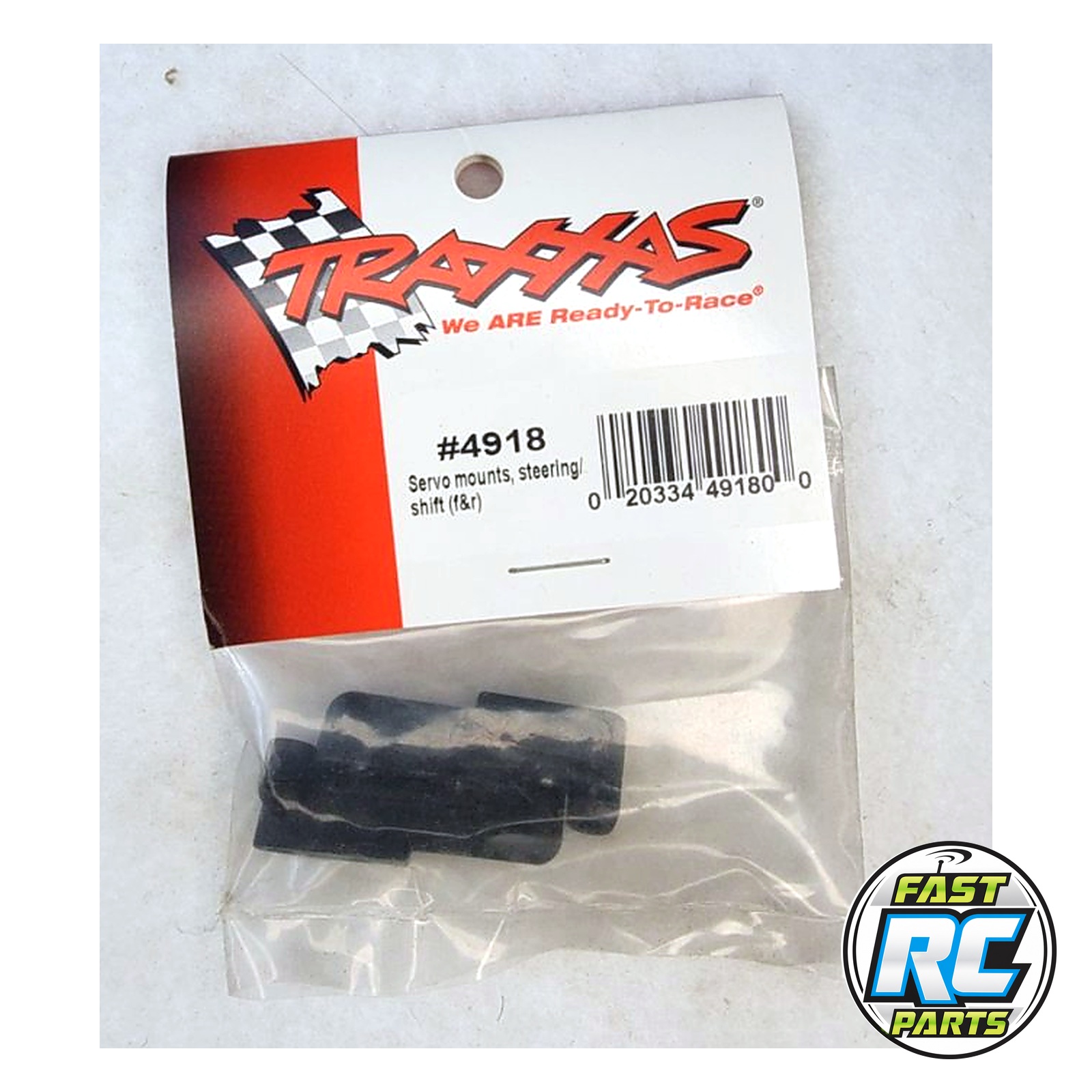 Traxxas Black Servo Mounts, Steering & Shift, Front & Rear
