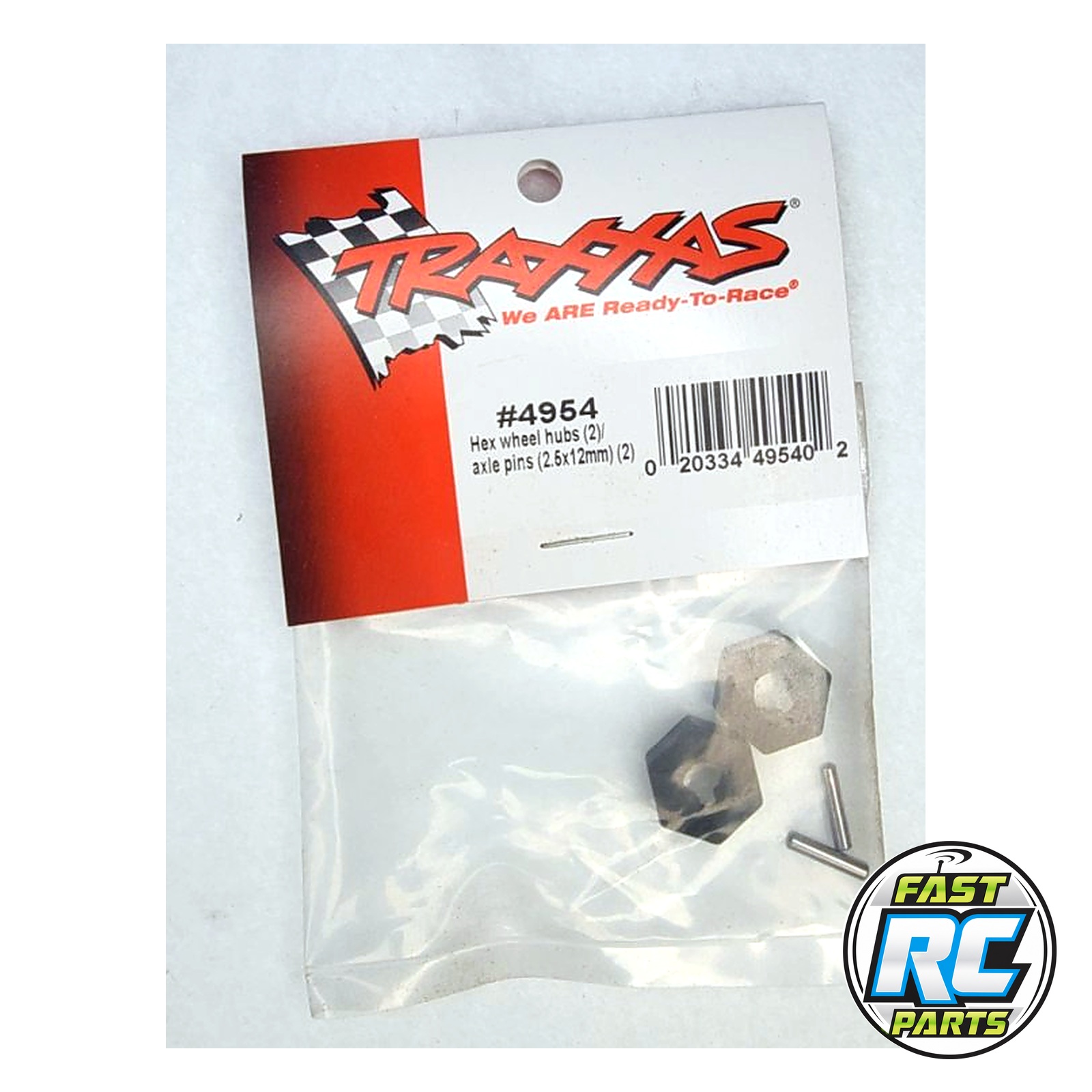 Wheel hubs, hex (2)/ axle pins (2.5x12mm) (2)