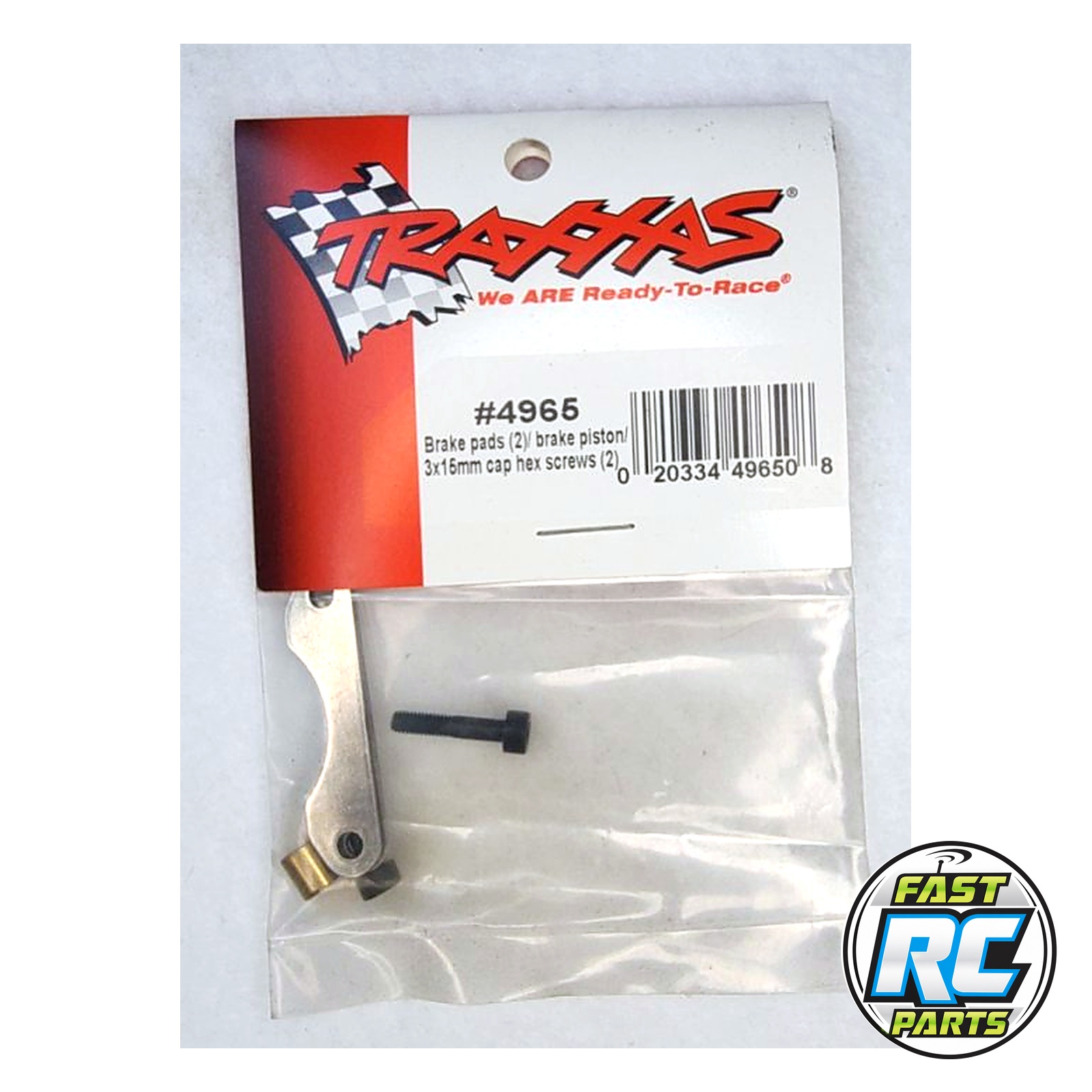 Brake pads (2)/ brake piston/ 3x15mm cap hex screws (2)