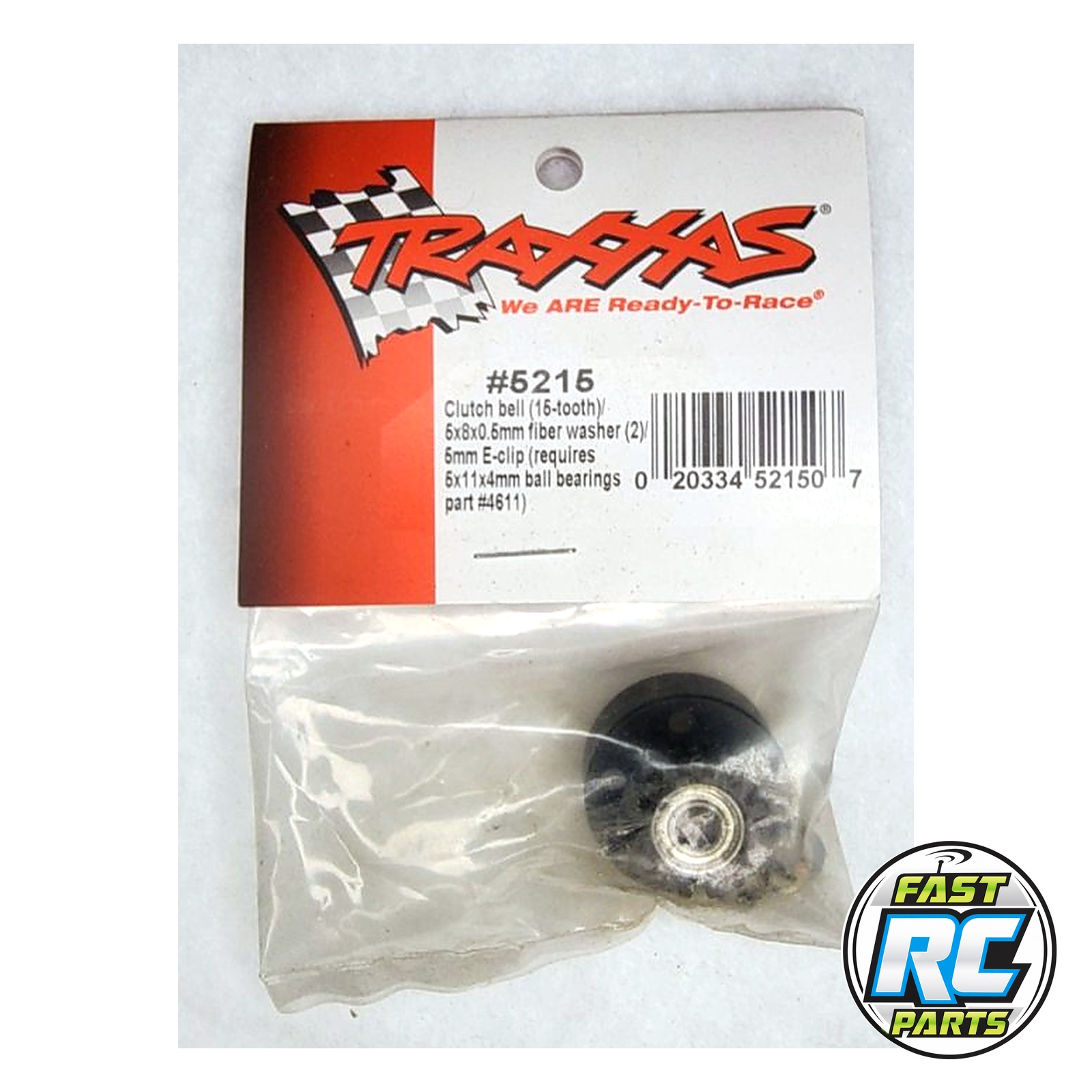 Clutch Bell 15t/Fiber Washer/E-Clip Revo (2)