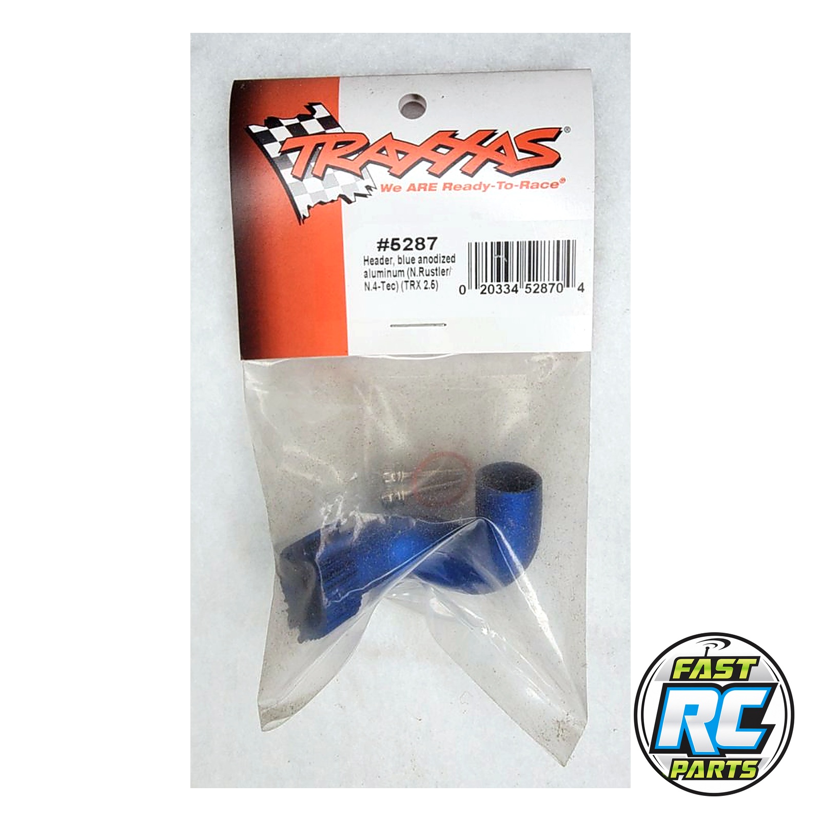 Header Blue Anodized Rustler 2.5