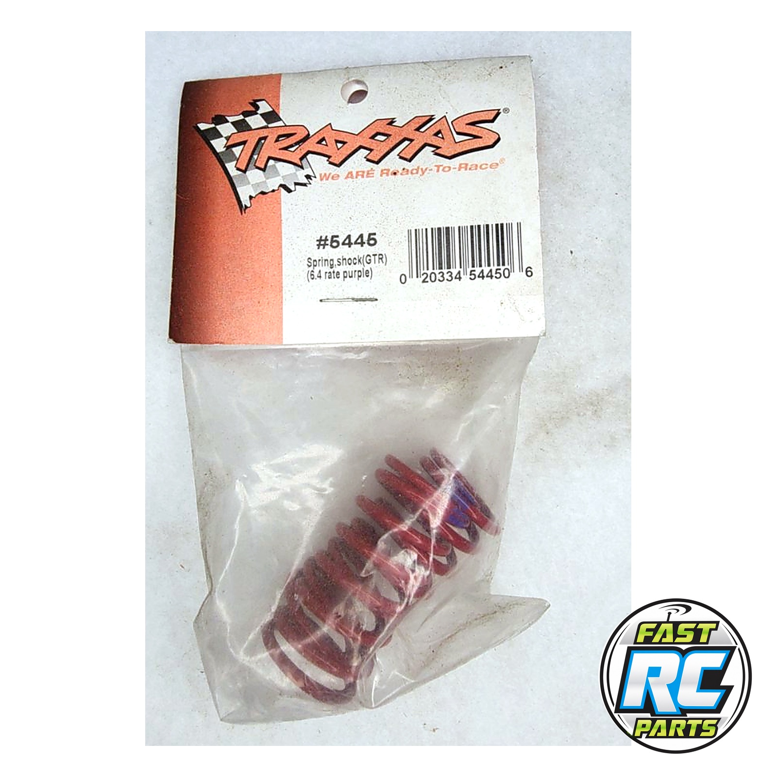 Spring, shock (red) (GTR) (6.4 rate purple) (1 pair)
