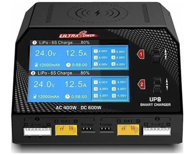 Up8 Ac 400w / Dc 600w 16a X2 Dual Channel Output 1-6s Battery Ch